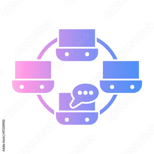 intercommunication Gradient icon