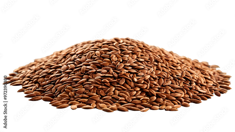 Obraz premium Healthy popular pile of flaxseeds on transparent background