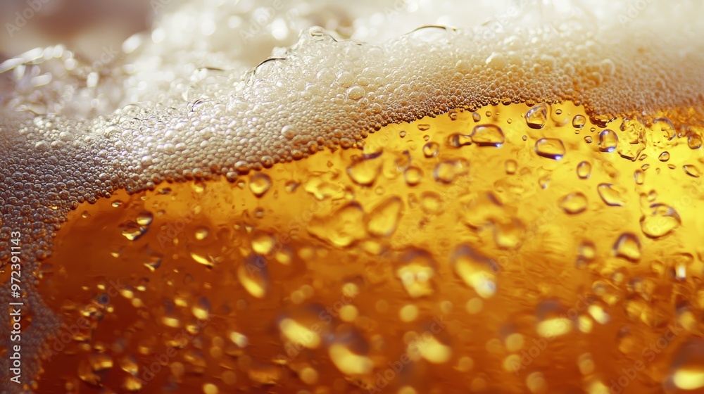 Freshly poured beer with wavy foam, perfect for a refreshing drink on a hot summer day Generative AI Freshly poured beer with wavy foam, perfect for a refreshing drink on a hot summer day Generative AI