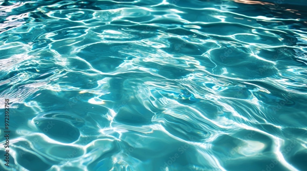 Obraz premium Clear Pool Water for Summer Refreshment Generative AI