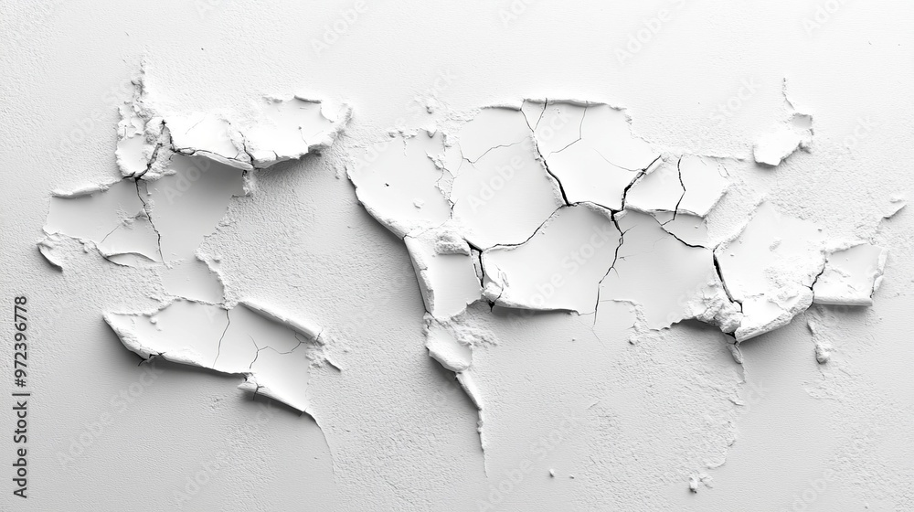Obraz premium Broken hole white wall texture background fracture