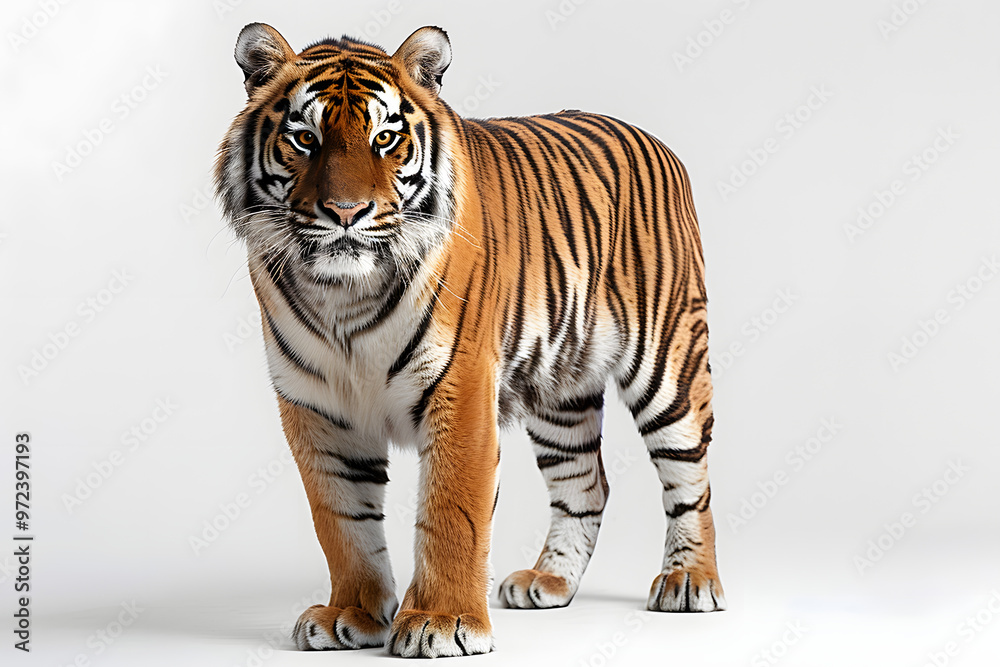 Obraz premium white bengal tiger isolated on white