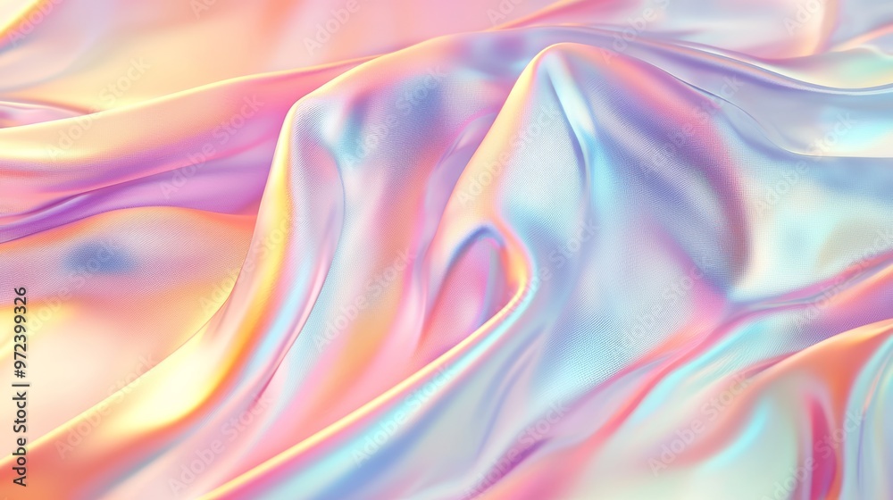 Naklejka premium Abstract Iridescent Gradient Background for Futuristic and Creative Designs Generative AI