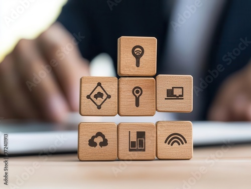 Leadership developing a strategic plan to differentiate the company by offering innovative and unique product features photo