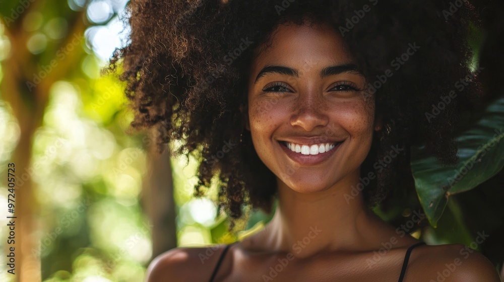 Happy Woman Looking at Camera, Portrait of a Smiling Female Generative AI Happy Woman Looking at Camera, Portrait of a Smiling Female Generative AI