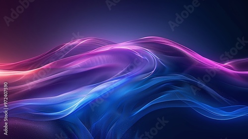 Wallpaper Mural Vibrant abstract waves in blue and pink hues create a dynamic and visually engaging background for creative projects. Torontodigital.ca