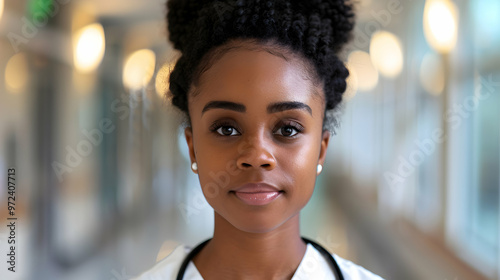 Young African American Nurse Clinic