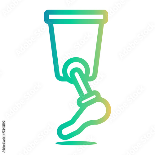 prosthetic Line Gradient Icon