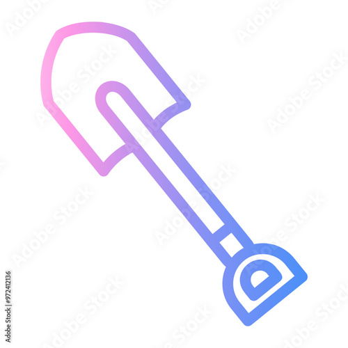 shovel Line Gradient Icon