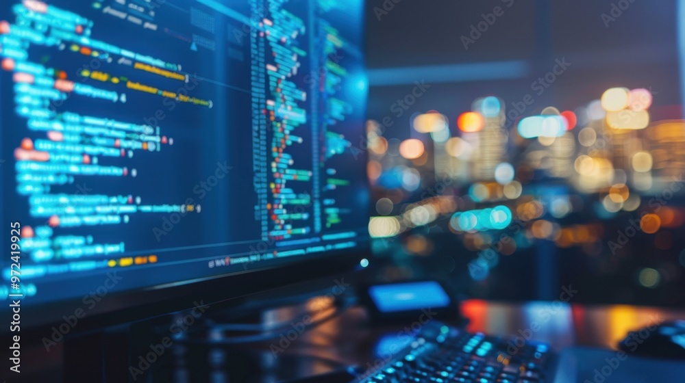 Desktop Computer: A powerful machine with a large monitor, designed for tasks like writing, graphic design, and data processing.
Desktop Computer: A powerful machine with a large monitor, designed for tasks like writing, graphic design, and data processing.