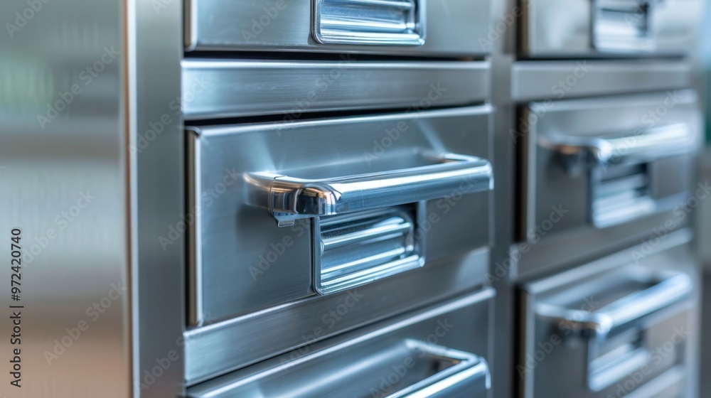 Filing Cabinet: A durable metal cabinet with numerous deep drawers, ideal for the secure organization and storage of essential documents and files.
Filing Cabinet: A durable metal cabinet with numerous deep drawers, ideal for the secure organization and storage of essential documents and files.