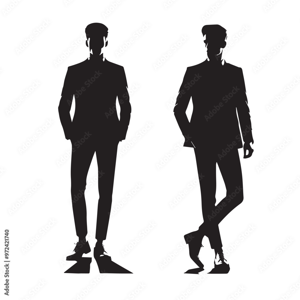 Businessman and women silhouette. Businesspeople vector design. Businesspeople standing illutration. Businessman and women silhouette. Businesspeople vector design. Businesspeople standing illutration.