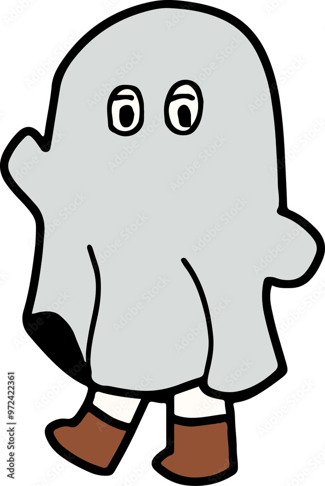 Cute Ghost Halloween slogan retro design t-shirt design. Cute Ghost Halloween slogan retro design t-shirt design.