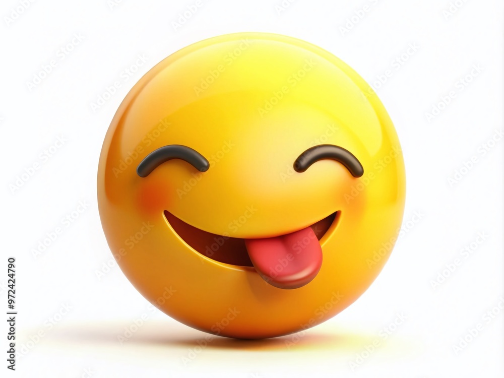 A playful digital icon featuring a winking face with a smiling mouth and a tongue-out expression, conveying a A playful digital icon featuring a winking face with a smiling mouth and a tongue-out expression, conveying a