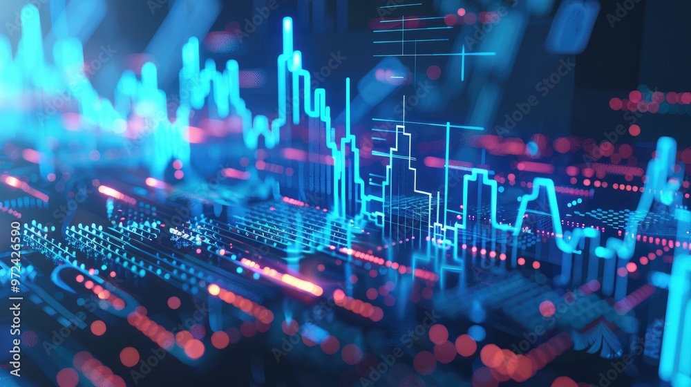 Futuristic Digital City Neon Lights Futuristic Digital City Neon Lights