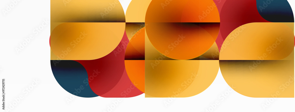 Minimal round shapes geometric abstract background. Circle design. Trendy techno business template for wallpaper, banner, background or landing Minimal round shapes geometric abstract background. Circle design. Trendy techno business template for wallpaper, banner, background or landing
