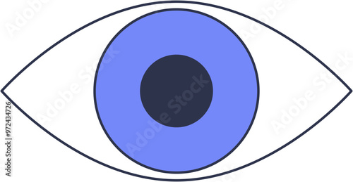 Illustration of a stylized eye, symbolizing vision and perception.