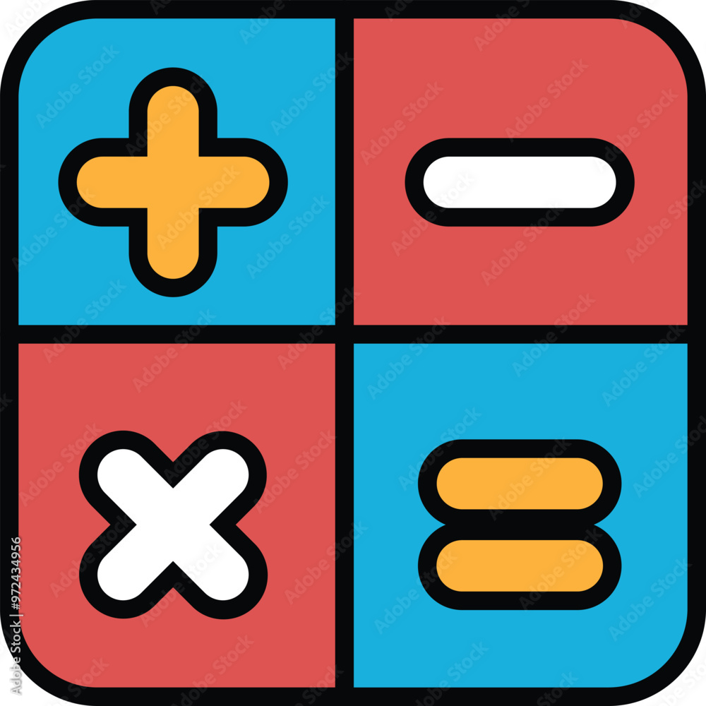 Illustration in concept of mathematical symbols in line style. Illustration in concept of mathematical symbols in line style.