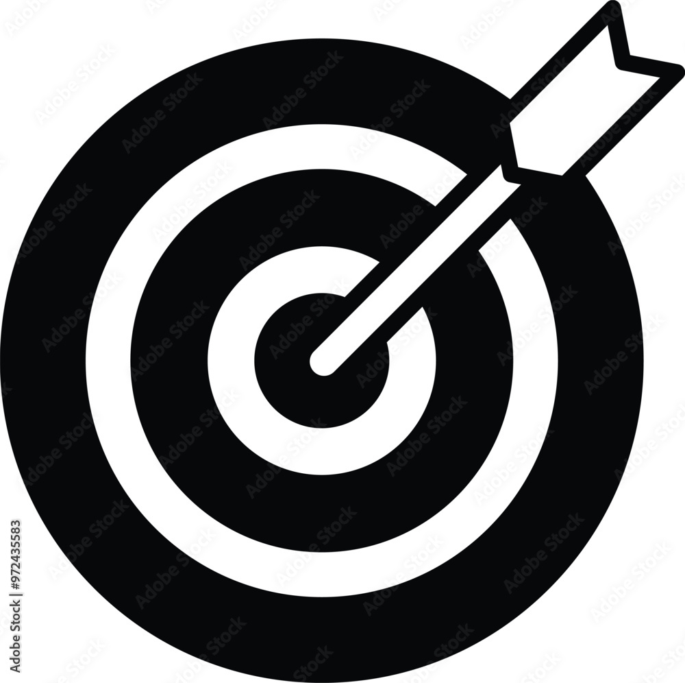 A target with a arrow pointing to the center A target with a arrow pointing to the center