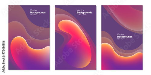 Abstract background with fluid and dynamic effect. Modern gradient background. Vector illustration for design template