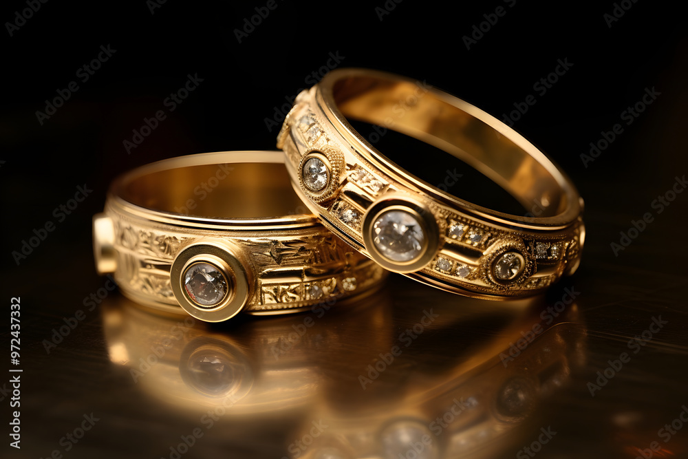 photo of a gold diamond ring wedding ring, jewelry photo of a gold diamond ring wedding ring, jewelry
