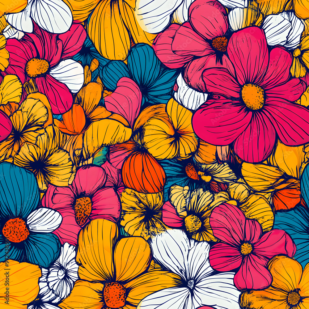 floral and leaf seamless patterns in doodle-style tile designs with graphic format. floral and leaf seamless patterns in doodle-style tile designs with graphic format.