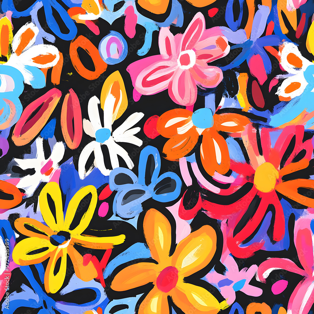 floral and leaf seamless patterns in doodle-style tile designs with graphic format. floral and leaf seamless patterns in doodle-style tile designs with graphic format.