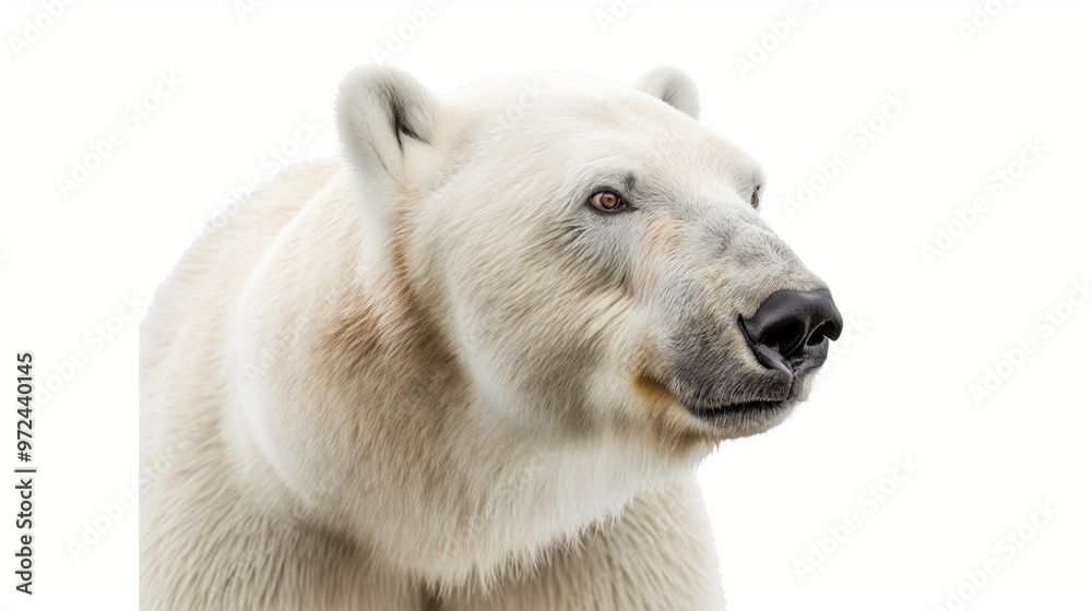 Polar bear isolated on white background. Wild mammal animal. Wildlife. Mammals. Polar bear isolated on white background. Wild mammal animal. Wildlife. Mammals.