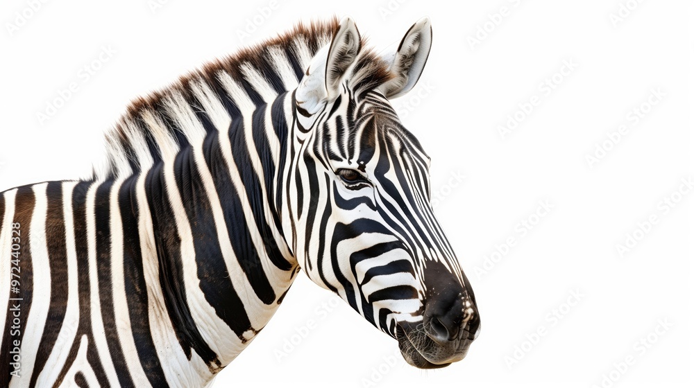 Zebra isolated on white background. Wild ungulate mammal. Wildlife. Mammals. Zebra isolated on white background. Wild ungulate mammal. Wildlife. Mammals.