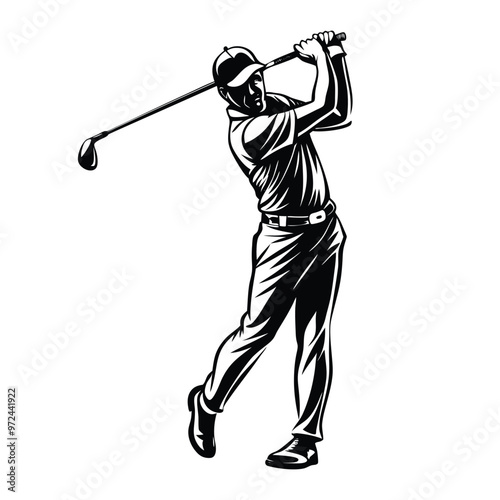golf player silhouette