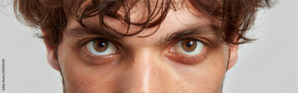 A close up of a man with a surprised expression on his face, showcasing his emotions A close up of a man with a surprised expression on his face, showcasing his emotions