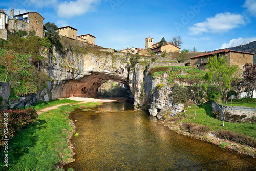 Puentedey village in Burgos province , declared one of the most beautiful towns in Spain,  Europe