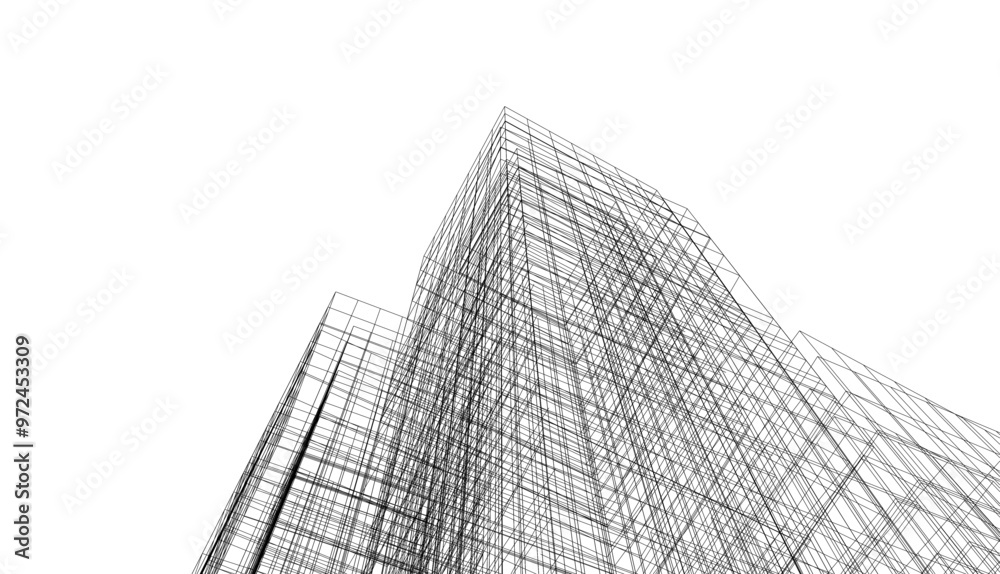 architecture 3d vector drawing architecture 3d vector drawing