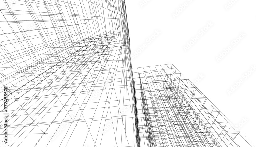 architecture 3d vector drawing architecture 3d vector drawing