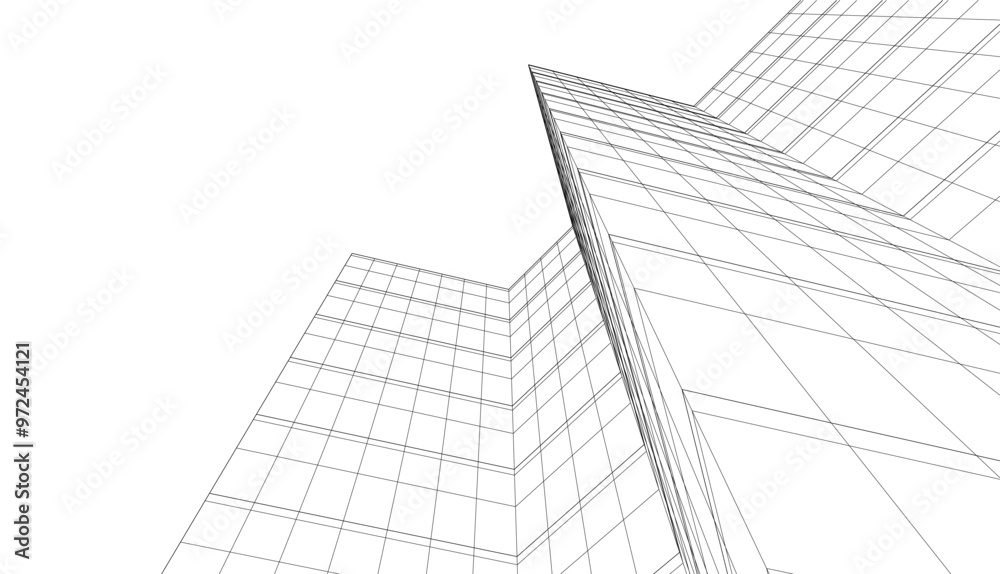 architecture 3d vector drawing architecture 3d vector drawing