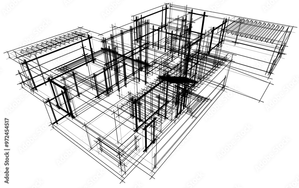 architecture 3d vector drawing architecture 3d vector drawing