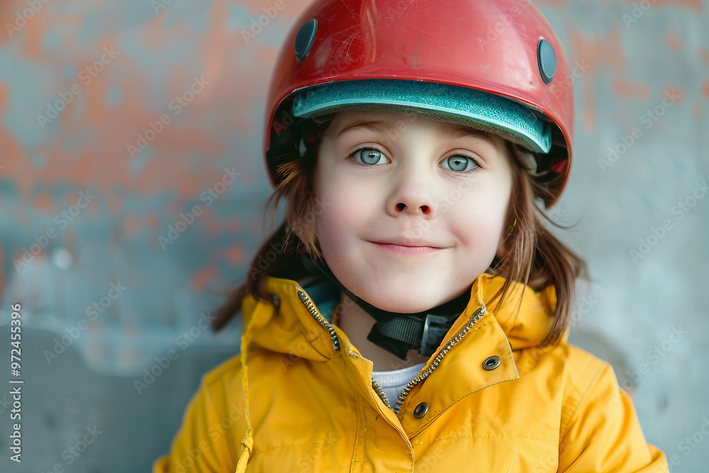 Generated with AI portrait of funny charming cute child work as engineer Generated with AI portrait of funny charming cute child work as engineer
