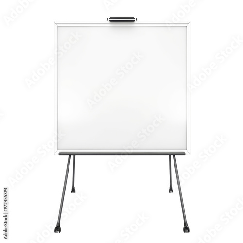 Empty Flipchart Stand Ready for Presentation or Meeting Session.