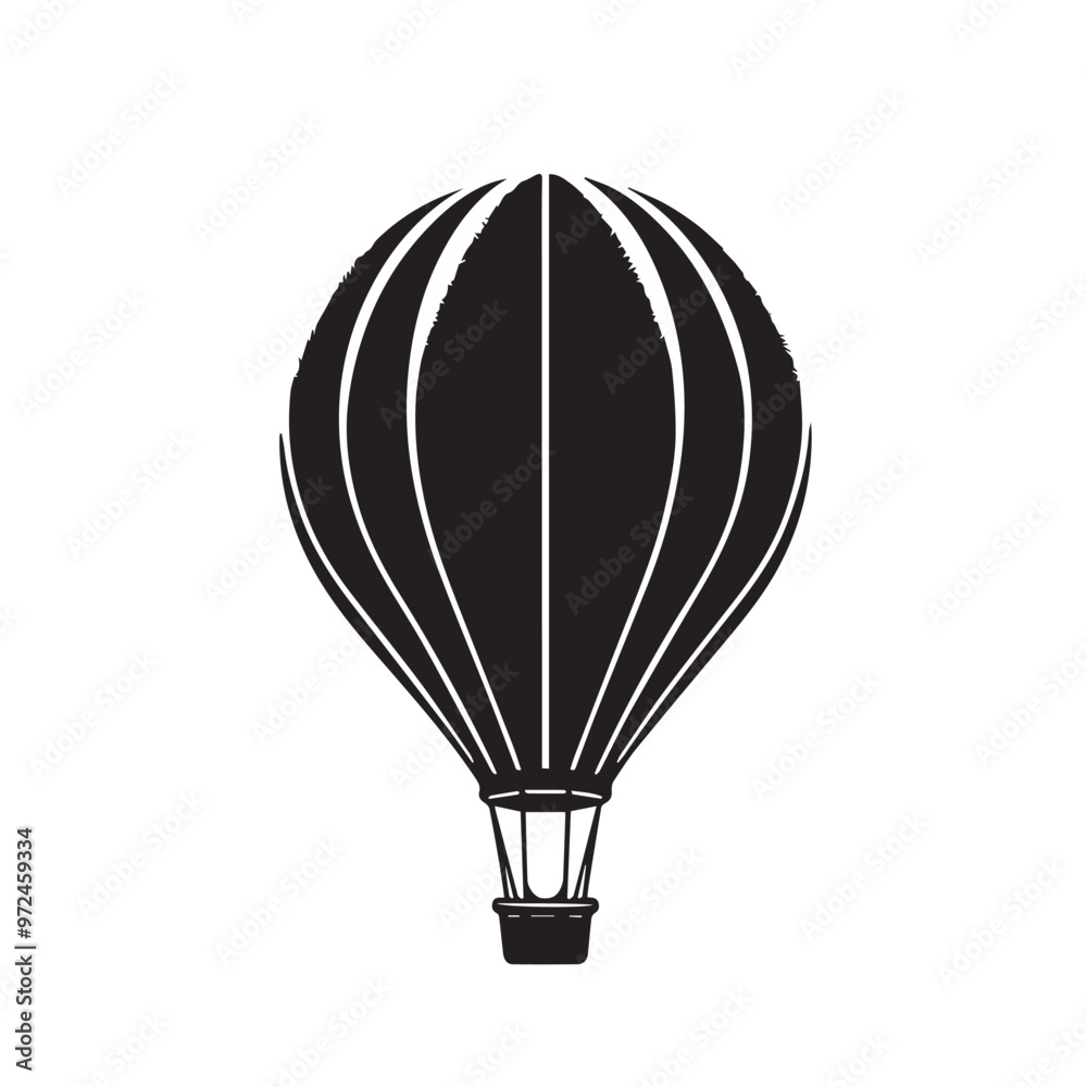 Hot air ballon vector silhouette. Hot air ballon logo, icon design. Hot air ballon illustration. Hot air ballon vector silhouette. Hot air ballon logo, icon design. Hot air ballon illustration.