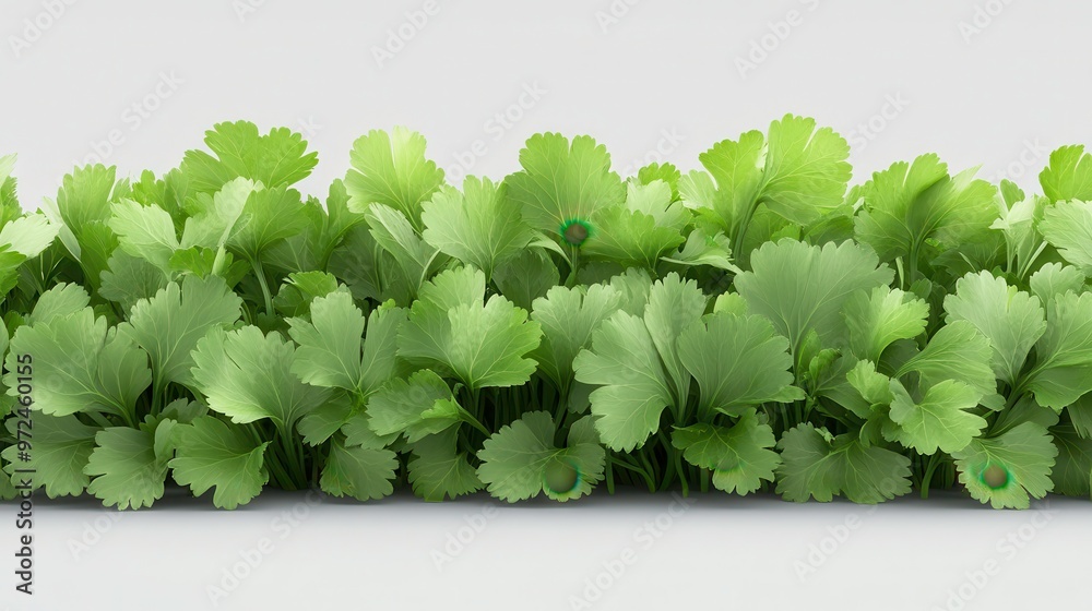Obraz premium Cilantro (Coriander) clipart, element, 3D illustration, realistic, isolated on white background