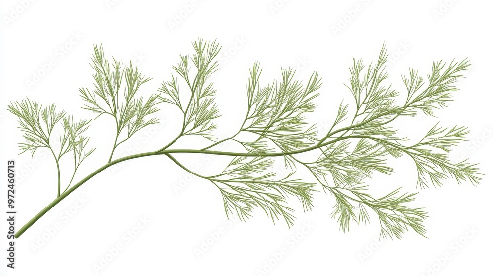 Dill clipart, element, 3D illustration, realistic, isolated on white background Dill clipart, element, 3D illustration, realistic, isolated on white background