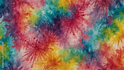 Vibrant and Diverse Tie-Dye Watercolor Background Collection