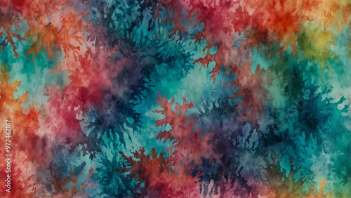 Vibrant and Diverse Tie-Dye Watercolor Background Collection