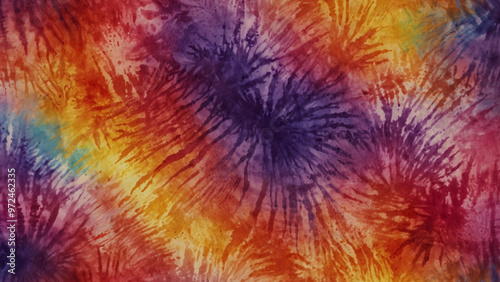 Vibrant and Diverse Tie-Dye Watercolor Background Collection