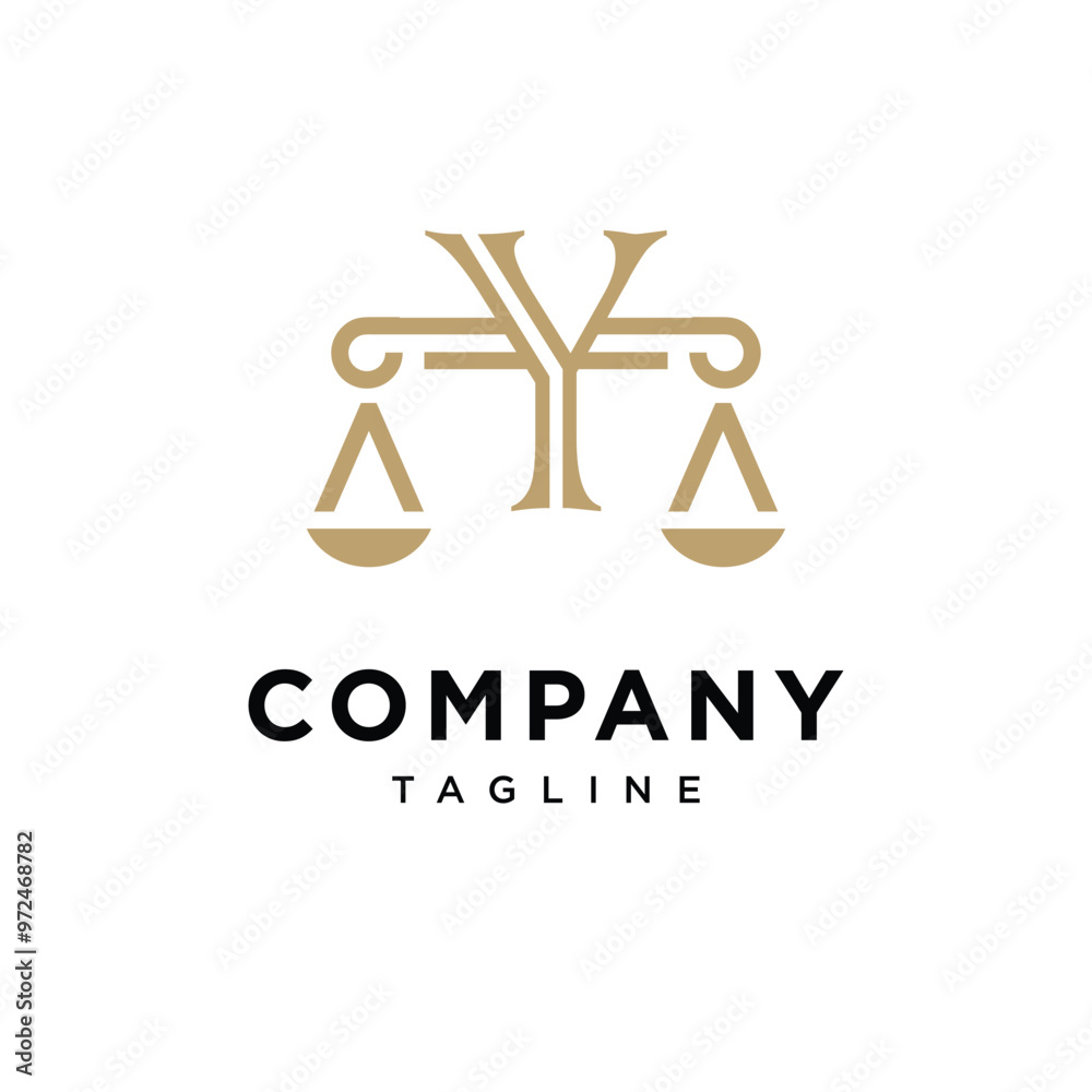 Letter Y law Justice Scale Logo icon vector Letter Y law Justice Scale Logo icon vector