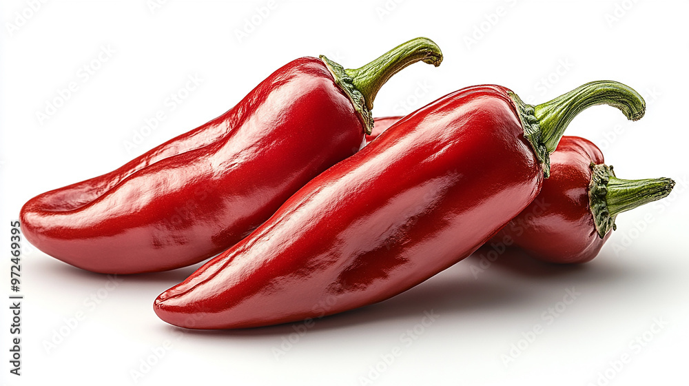 fresh red chili pepper isolated white background fresh red chili pepper isolated white background