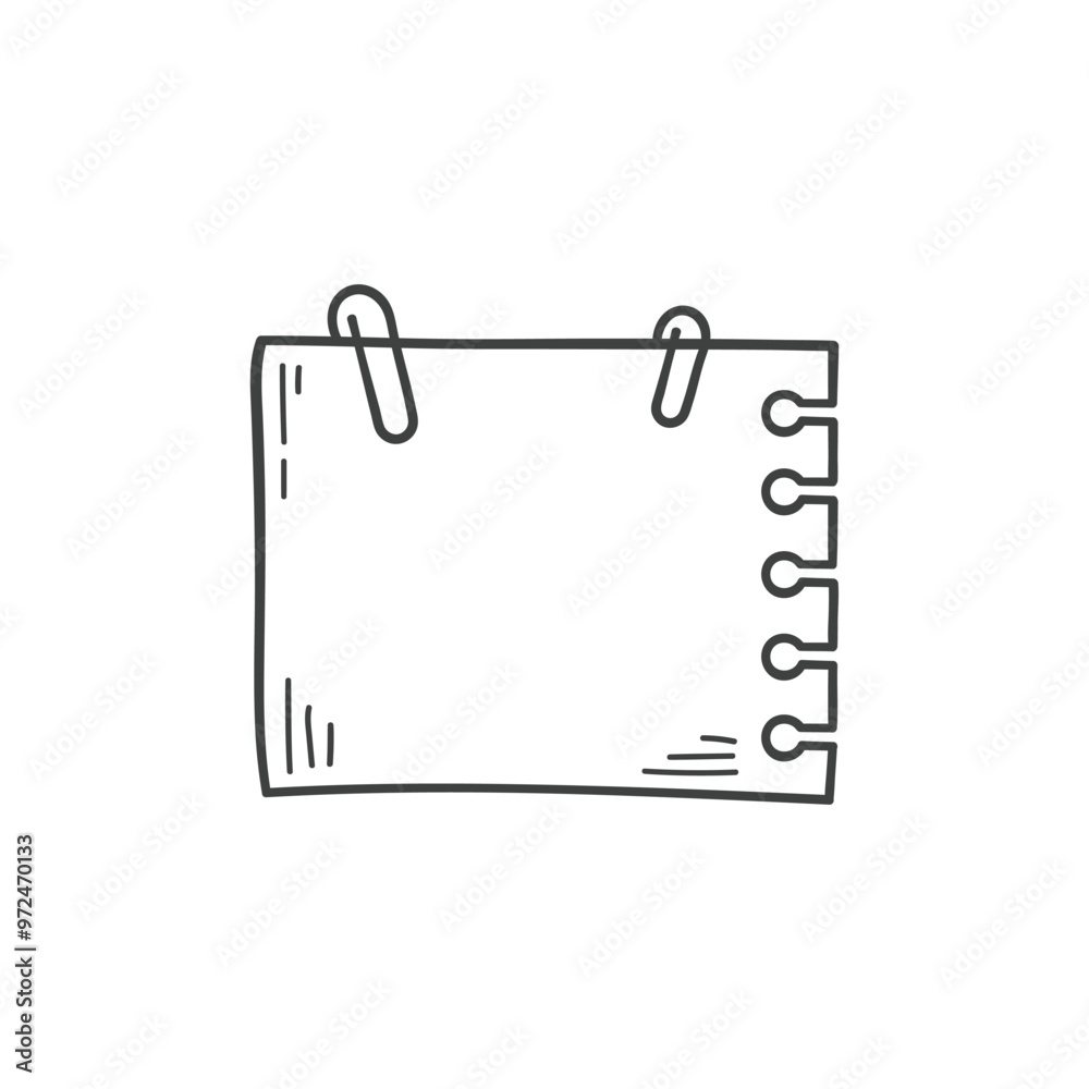 Hand drawn memo paper sheet icon in flat style. Doodle sketch vector illustration on isolated background. Doodle page sign business concept. Hand drawn memo paper sheet icon in flat style. Doodle sketch vector illustration on isolated background. Doodle page sign business concept.