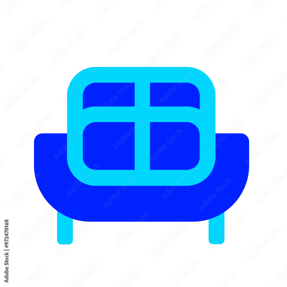 Fototapeta premium sofa duotone style interior furniture icon for illustratior and graphic design