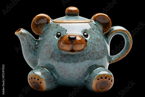 a tea pot shaped like a bear

 photo