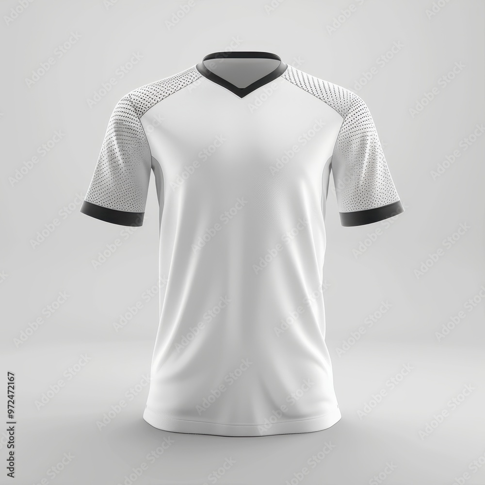 White Soccer Jersey Mockup Template